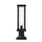 Z-Lite Glenwood 1 Light Outdoor Pier Mounted Fixture, Black & Clear 586PHMR-533PM-BK - alternate 3
